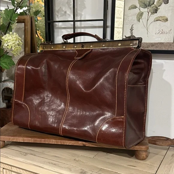 Sophisticated Brown Leather Briefcase for Men